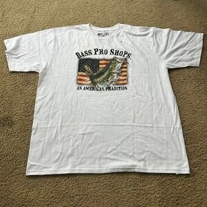 Brand New White Bass Pro Shops cotton t-shirt